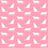 Vector seamless pattern of flat cats