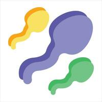 sperm flat icon design style vector