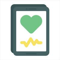 health app flat icon design style vector