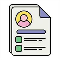 patient profile color icon design style vector