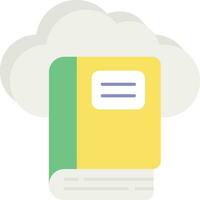 cloudy books color  outline icon design style vector