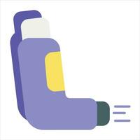 inhaler flat icon design style vector