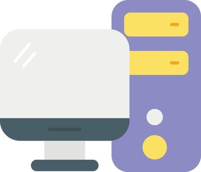 computadora color contorno icono diseño estilo vector