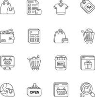 Pack of Ecommerce and Shopping line icons set vector