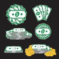 Money vector isolated on background.