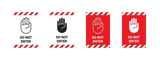 Do not enter. Prohibition signs. Notice do not enter. Vector scalable graphics