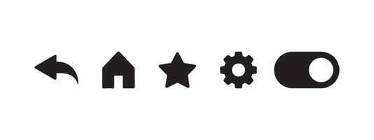 Web icons set. Functional icons for interfaces. Vector scalable graphics