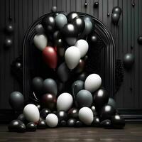 3d birthday balloon backdrops photo