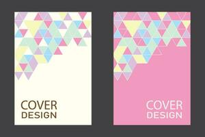 Abstract cover polygonal design set of banner vector illustration