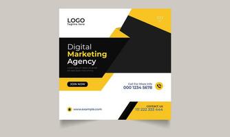 Digital marketing business social media banner template vector