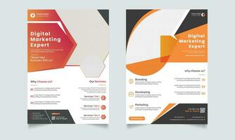 Business flyer design template with vector