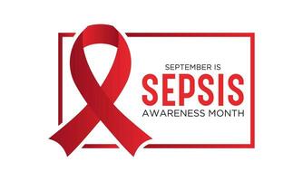 Sepsis awareness month is observed every year in september. September is sepsis awareness month. Vector template for banner, greeting card, poster with background. Vector illustration.