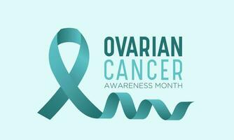 Ovarian cancer awareness month is observed every year in september. September is ovarian cancer awareness month. Vector template for banner, greeting card, poster with background. Vector illustration.