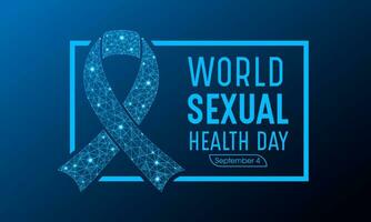 World sexual health day is observed every year in september 4. Low poly style design. Vector template for banner, greeting card, poster with geometric background. Isolated vector illustration.