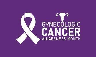 Gynecologic cancer awareness month is observed every year in september. Female reproductive system symbol. Template for banner, card, background. Vector illustration.