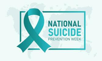 National suicide prevention week. September is national suicide prevention week. Vector template for banner, greeting card, poster with background. Vector illustration.