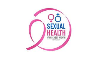 Sexual health awareness month is observed every year in september. September is sexual health awareness month. Vector template for banner, greeting card, poster with background. Vector illustration.