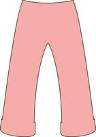 Pants clothing for decoration and design. vector