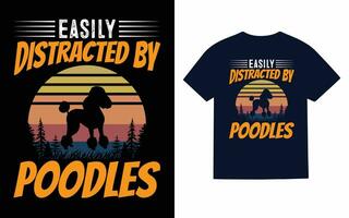 Poodle Dog T-Shirt Design, Typography, Vector, T shirt vector