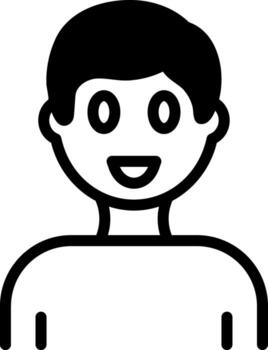 sólido icono para chico vector