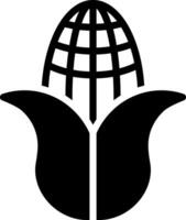 solid icon for corn vector