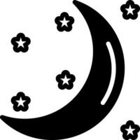 solid icon for moon vector