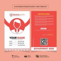 Clean and Simple ID Card Design Template vector