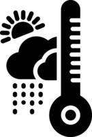 sólido icono para clima vector