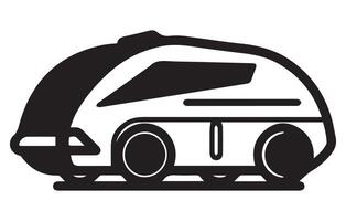 Autonomous Automobile linear icon. Self Driving Car vector concept outline symbol