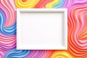 Mockup photo frames, Empty abstract shape framing for your design. template for picture, painting, poster, lettering or photo gallery, Generative AI illustration