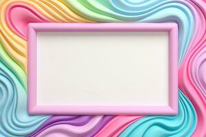 Mockup photo frames, Empty abstract shape framing for your design. template for picture, painting, poster, lettering or photo gallery, Generative AI illustration