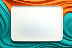 Mockup photo frames, Empty abstract shape framing for your design. template for picture, painting, poster, lettering or photo gallery, Generative AI illustration