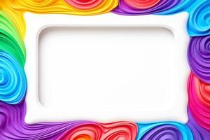 Mockup photo frames, Empty abstract shape framing for your design. template for picture, painting, poster, lettering or photo gallery, Generative AI illustration
