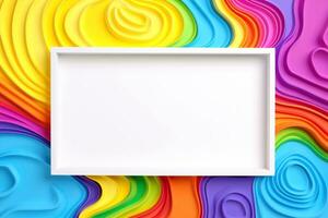 Mockup photo frames, Empty abstract shape framing for your design. template for picture, painting, poster, lettering or photo gallery, Generative AI illustration