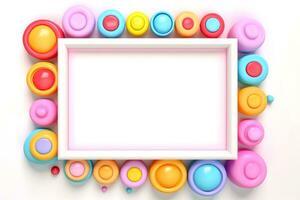 Mockup photo frames, Empty abstract shape framing for your design. template for picture, painting, poster, lettering or photo gallery, Generative AI illustration