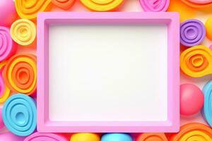 Mockup photo frames, Empty abstract shape framing for your design. template for picture, painting, poster, lettering or photo gallery, Generative AI illustration