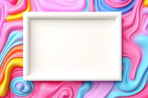 Mockup photo frames, Empty abstract shape framing for your design. template for picture, painting, poster, lettering or photo gallery, Generative AI illustration