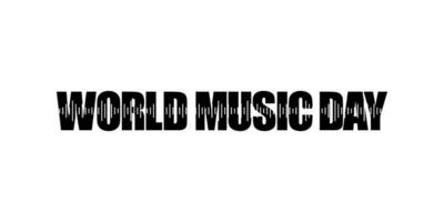 WORLD MUSIC DAY Text Illustration, for Logo Type, Website, Art Illustration, Poster, Banner or Graphic Design Element. Vector Illustration