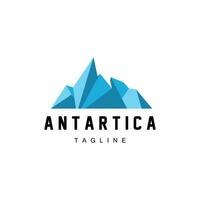 Iceberg Logo, Antarctica Logo Design, Simple Nature Landscape Vector Illustration Template