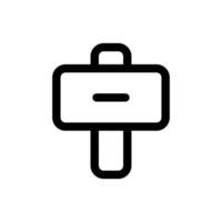 Simple Sign icon. The icon can be used for websites, print templates, presentation templates, illustrations, etc vector