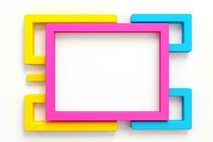 Mockup photo frames, Empty abstract shape framing for your design. template for picture, painting, poster, lettering or photo gallery, Generative AI illustration