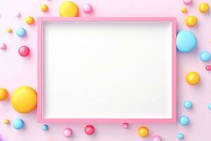 Mockup photo frames, Empty abstract shape framing for your design. template for picture, painting, poster, lettering or photo gallery, Generative AI illustration