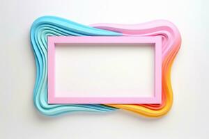 Mockup photo frames, Empty abstract shape framing for your design. template for picture, painting, poster, lettering or photo gallery, Generative AI illustration