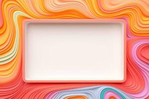 Mockup photo frames, Empty abstract shape framing for your design. template for picture, painting, poster, lettering or photo gallery, Generative AI illustration