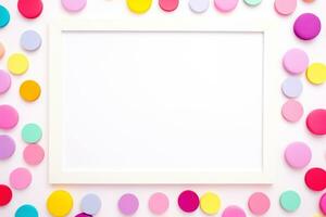 Mockup photo frames, Empty abstract shape framing for your design. template for picture, painting, poster, lettering or photo gallery, Generative AI illustration