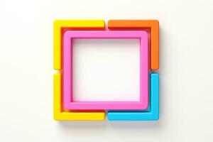 Mockup photo frames, Empty abstract shape framing for your design. template for picture, painting, poster, lettering or photo gallery, Generative AI illustration