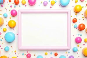 Mockup photo frames, Empty abstract shape framing for your design. template for picture, painting, poster, lettering or photo gallery, Generative AI illustration