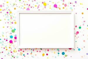 Mockup photo frames, Empty abstract shape framing for your design. template for picture, painting, poster, lettering or photo gallery, Generative AI illustration