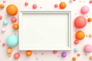 Mockup photo frames, Empty abstract shape framing for your design. template for picture, painting, poster, lettering or photo gallery, Generative AI illustration