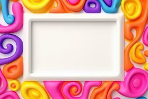 Mockup photo frames, Empty abstract shape framing for your design. template for picture, painting, poster, lettering or photo gallery, Generative AI illustration